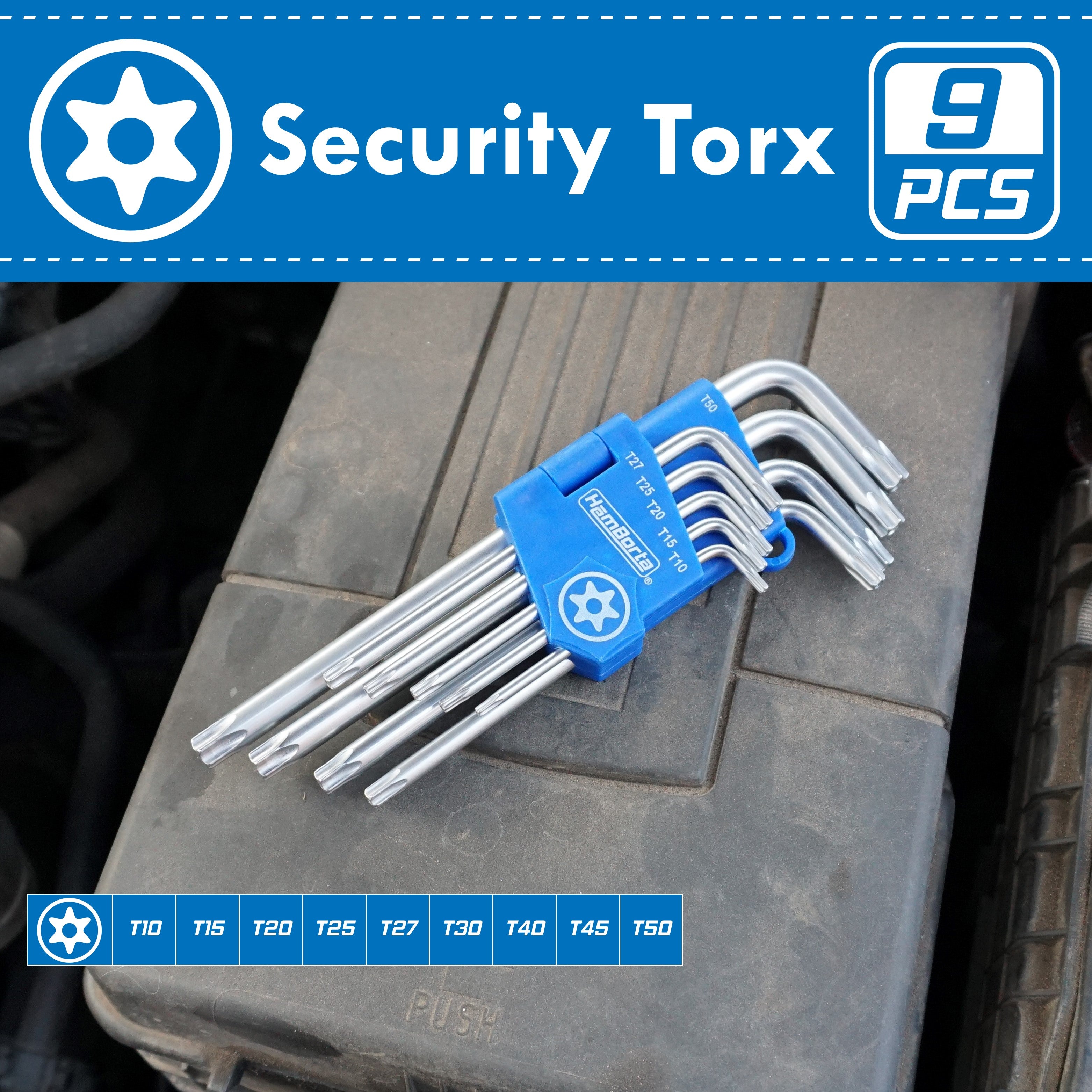 HemBorta Security Torx Key Set 9 piece set