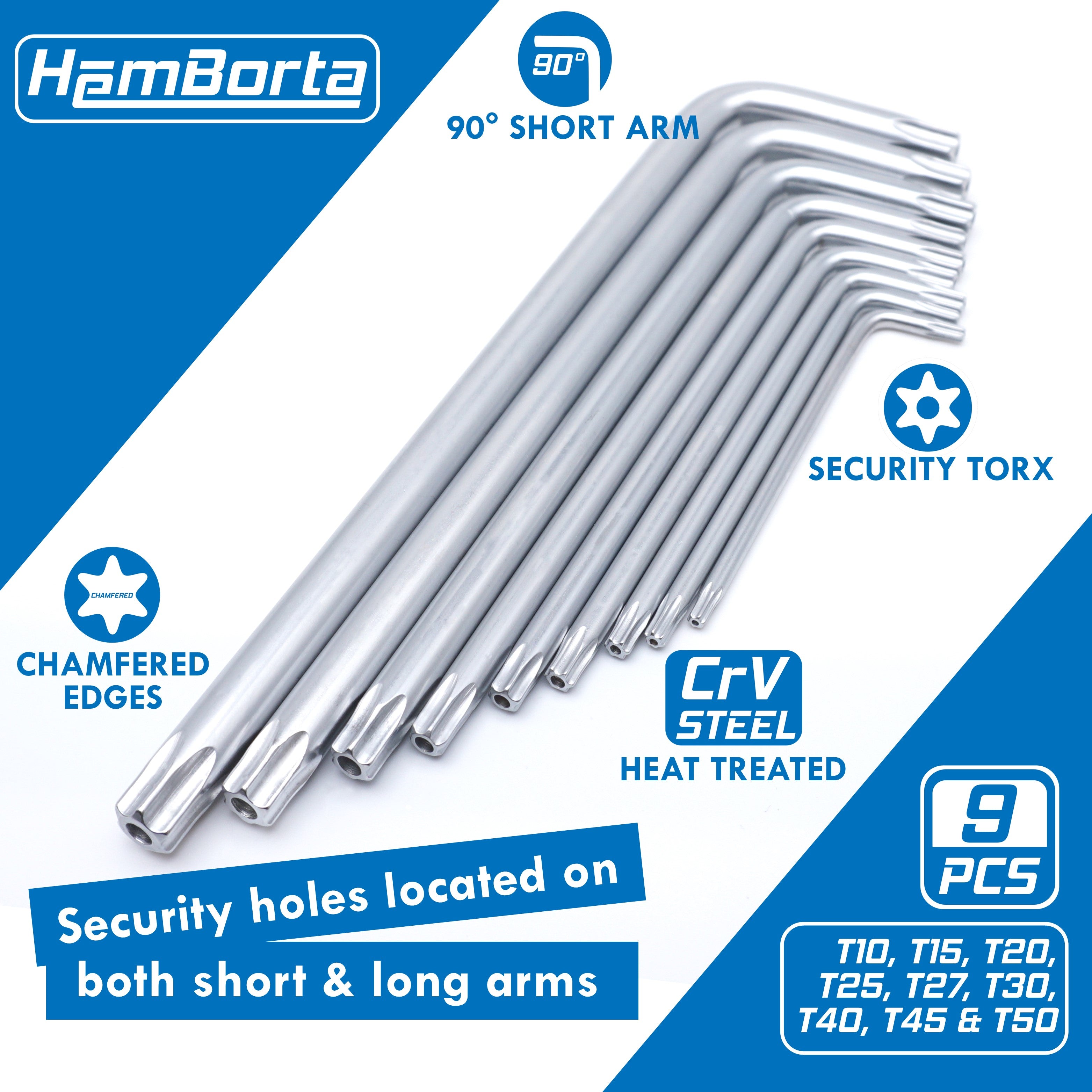 HemBorta Torx Key Set has security hole on both short and long arms